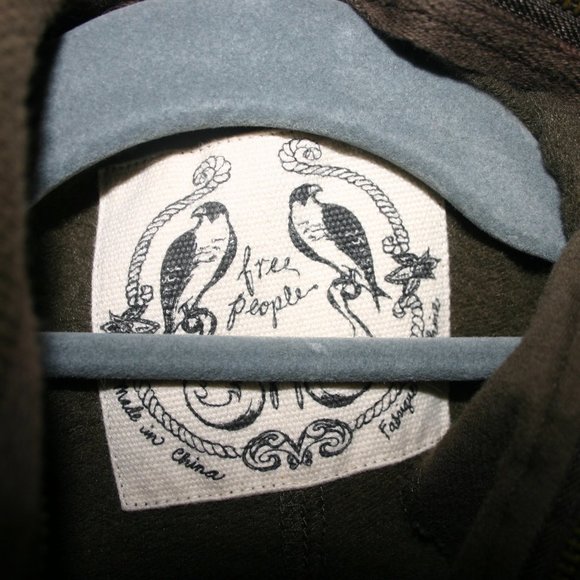 FREE PEOPLE Olive Cotton Tunic/Dress Empire Waist Medium 8/10 Skirt Part Lined - Picture 9 of 14